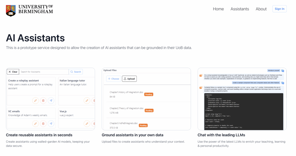 Our prototype AI Assistants